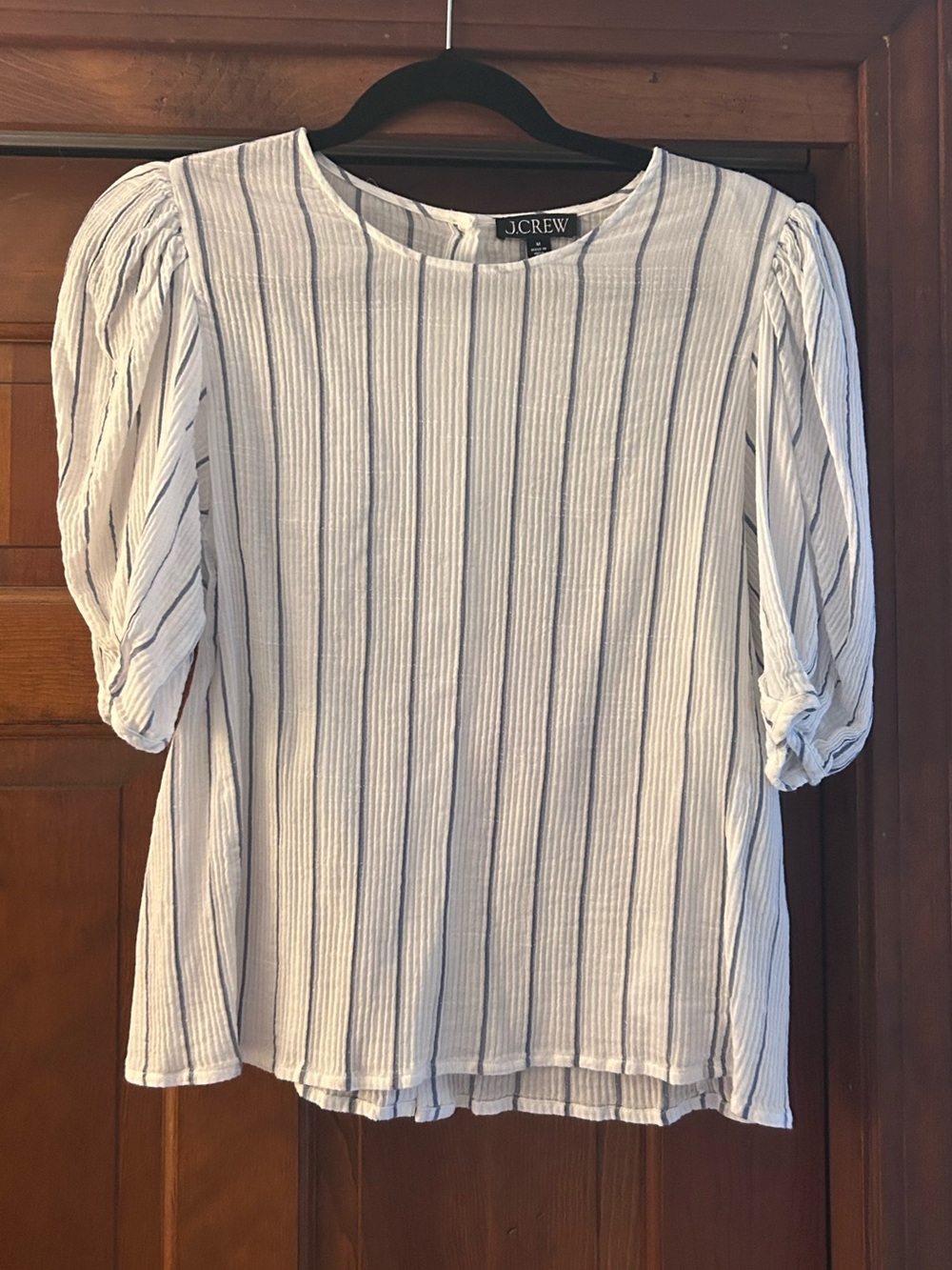 J. Crew Women’s Puff-sleeve top in sheer gauze